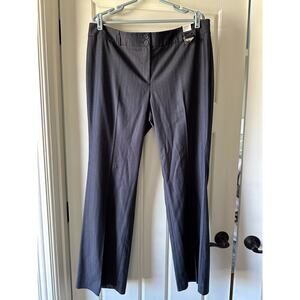 New‎ York And Company Career Pants 16 Average Women's Black Pinstripe
